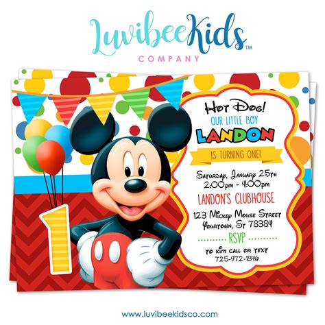 Mickey Mouse Invitation Template